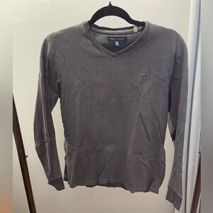 Vince Camuto Charcoal V-Neck Top